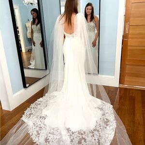 Cathedral Length Cape Ivory Bridal Veil